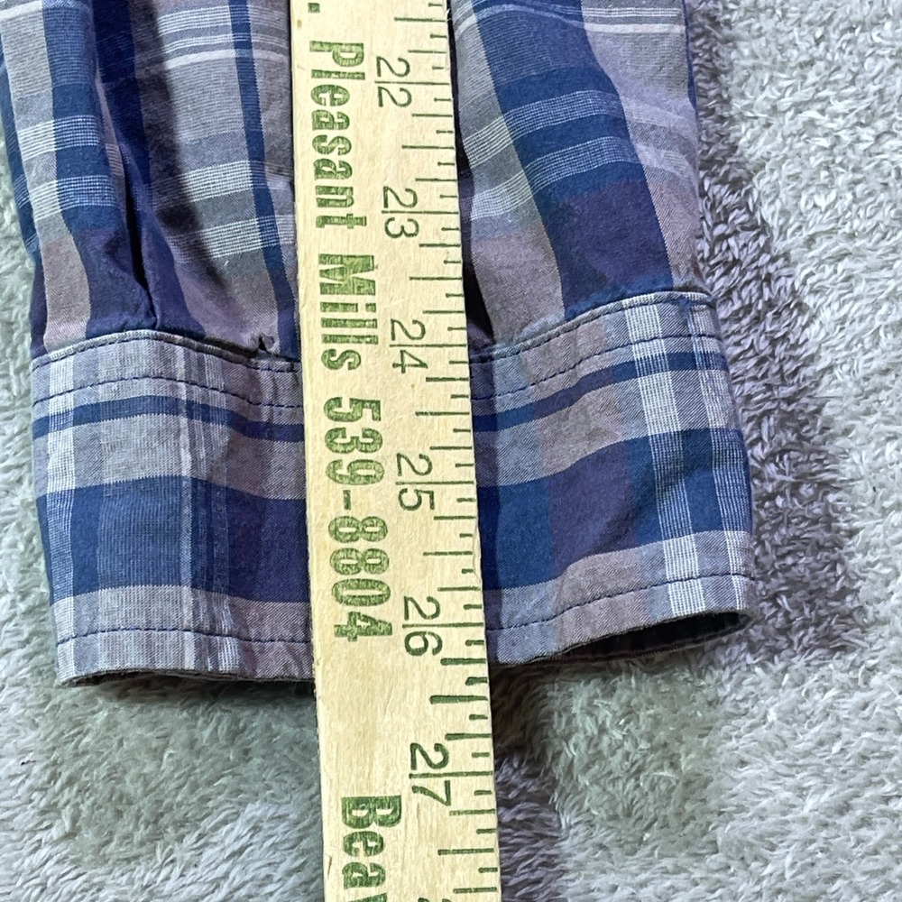 Carhartt Men's Relaxed Fit Tall Long Sleeve Plaid Button Up Shirt‎ L - Picture 7 of 14